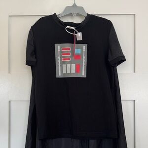 Size 8 NWT Darth Vader Inspired  Graphic Tee with Cape